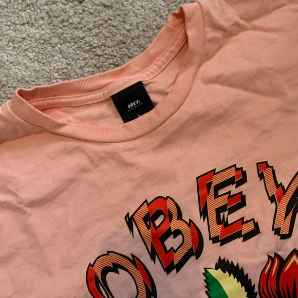 Pink Obey tshirt - Picture 2 of 2